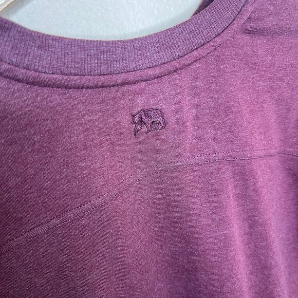 The Normal Brand Puremeso Weekender Dress Long Sleeve Wine Heather Sz XS - Picture 6 of 11